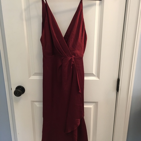 Wayf Red/Burgundy spaghetti strap dress - Picture 2 of 5